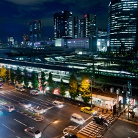 Vue de Shinagawa depuis la chambre d'hôtel