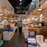 Les allées du marché aux poissons de Tsukiji