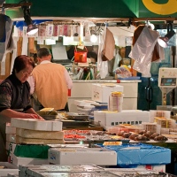Les allées du marché aux poissons de Tsukiji