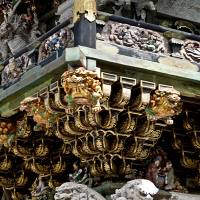 Détail de sculptures au sanctuaire Tōshō-gū à Nikkō