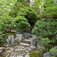 Jardin du temple Kinkaku-ji à Kyoto