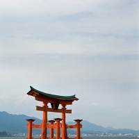 Ô torii sur l'île de Miyajima