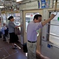 Dans le tramway de la ligne Arakawa