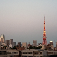 Vue de la tour de Tokyo depuis Roppongi