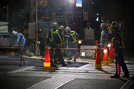 Travaux de nuit à Tokyo Travaux de nuit à Tokyo